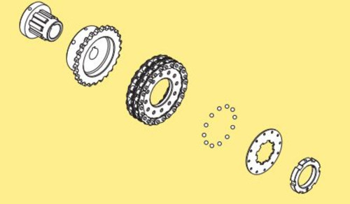 5052827 5054004 Flexlink XMY Split Clutch ISO 08B 1/2” Z = 25